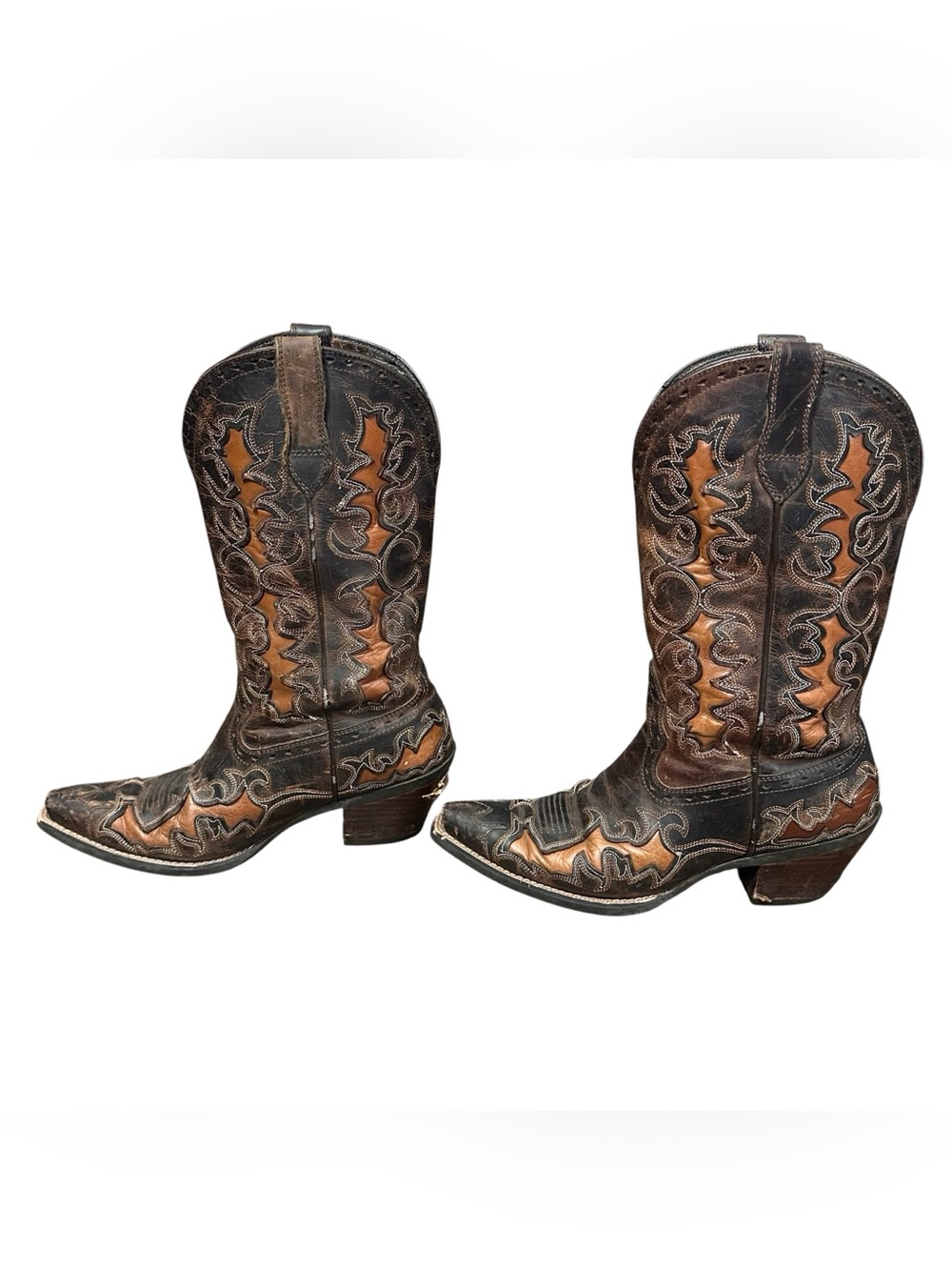 Ariat Dandy Sassy Women’s 6.5 B Brown Leather Snip Toe Cowboy Boots